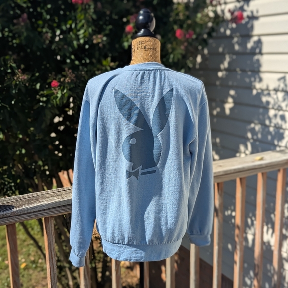 PLAYBOY Light Blue Apparel with Iconic Logo - Picture 1 of 5